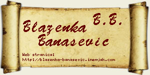 Blaženka Banašević vizit kartica